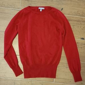 Neiman Marcus Cashmere Burgundy Crew Sweater Small